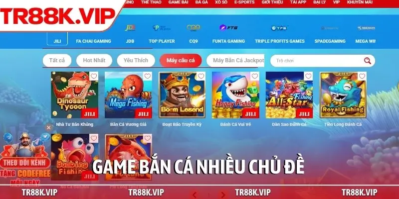 Game bắn cá nhiều chủ đề